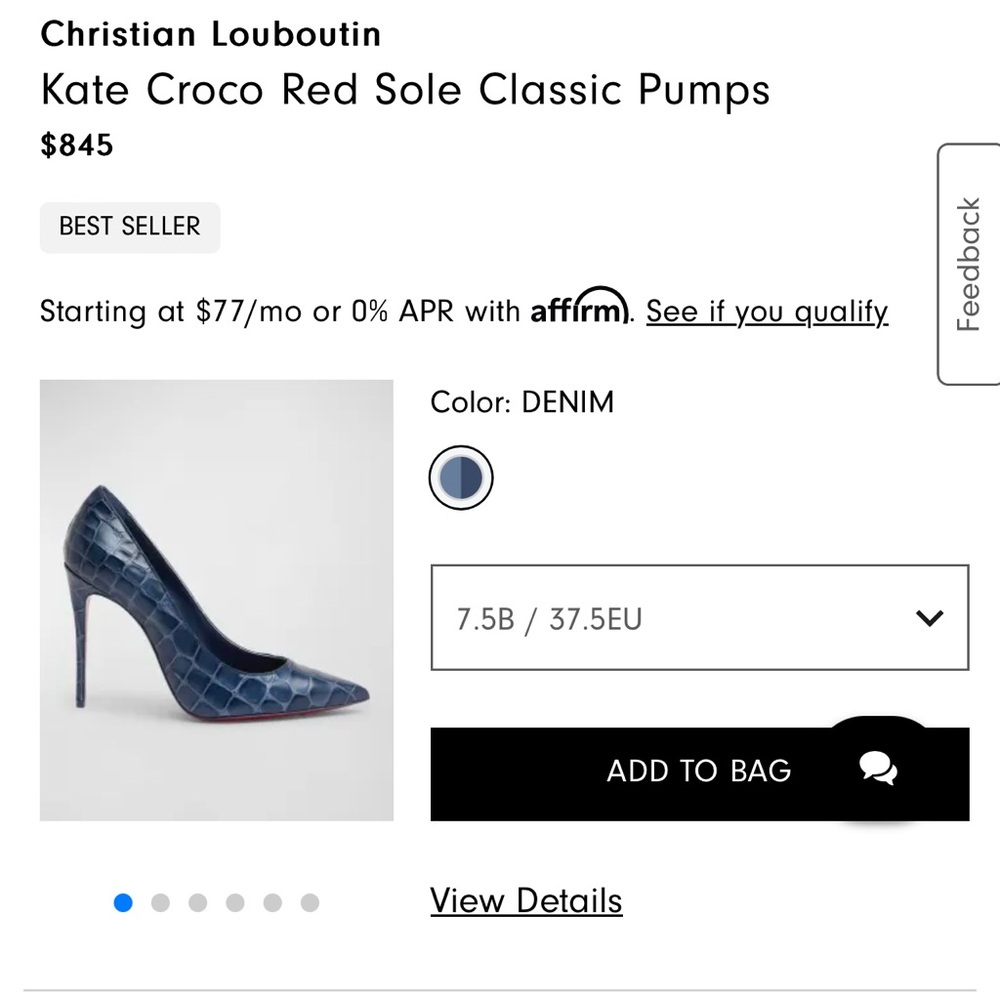 UNOPENED LOUBOUTINS Kate Croco  SIZE 7.5 
WITH GIFT RECEIPT!FROM NEIMAN MARCUS
